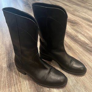 Chanel Lambskin Mid-Calf Moto Boots